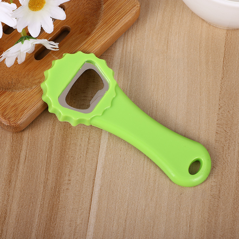 Plastic beer bottle opener serrated cap type bottle opener ABS candy color wine set small gifts